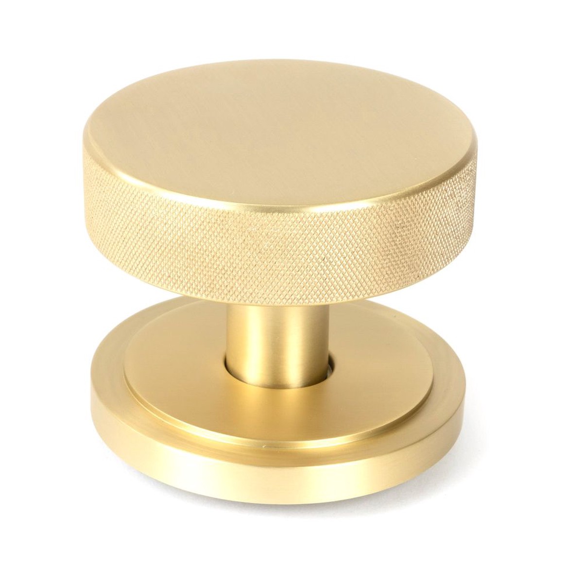 From The Anvil - Satin Brass Brompton Centre Door Knob (Art Deco)