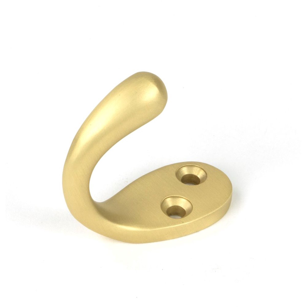 From The Anvil - Satin Brass Celtic Single Robe Hook