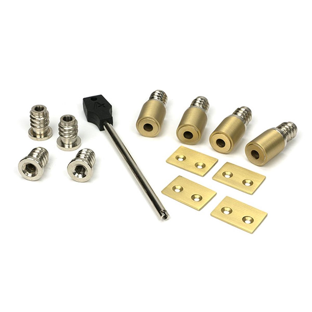 From The Anvil - Satin Brass Secure Stops (Pack of 4)