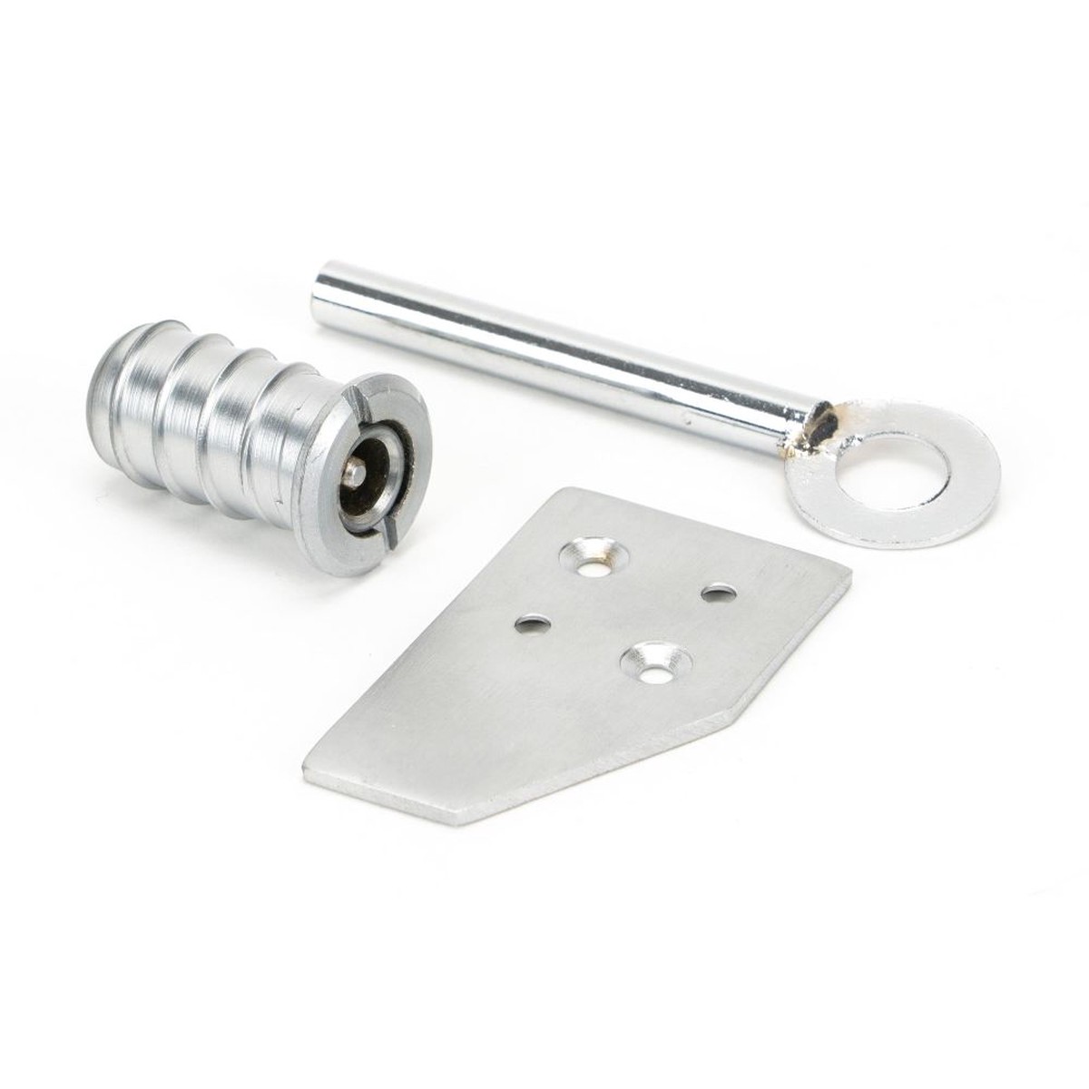 From The Anvil - Satin Chrome Key-Flush Sash Stop