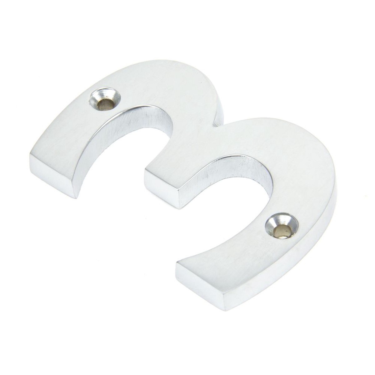 From The Anvil - Satin Chrome Numeral 3