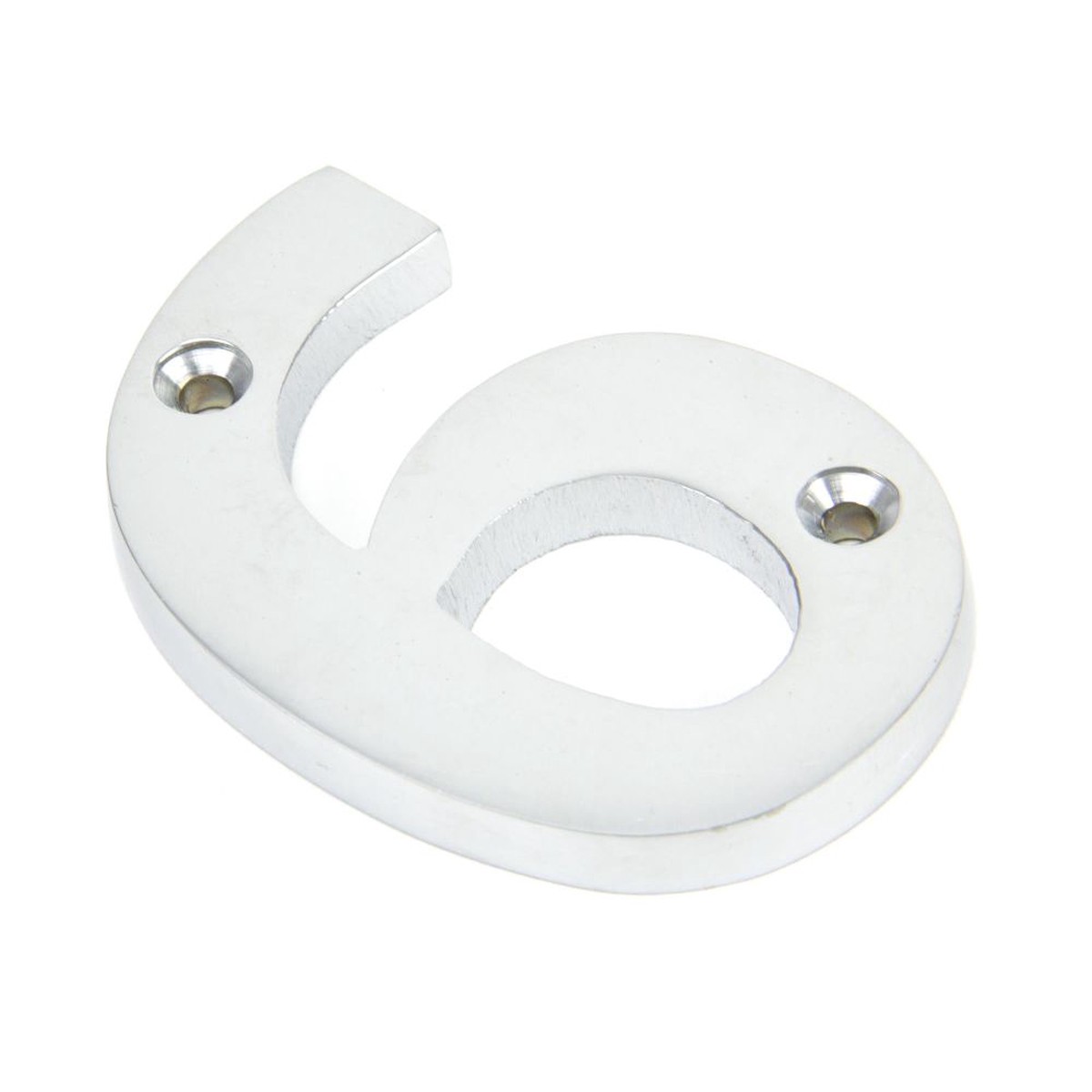 From The Anvil - Satin Chrome Numeral 6