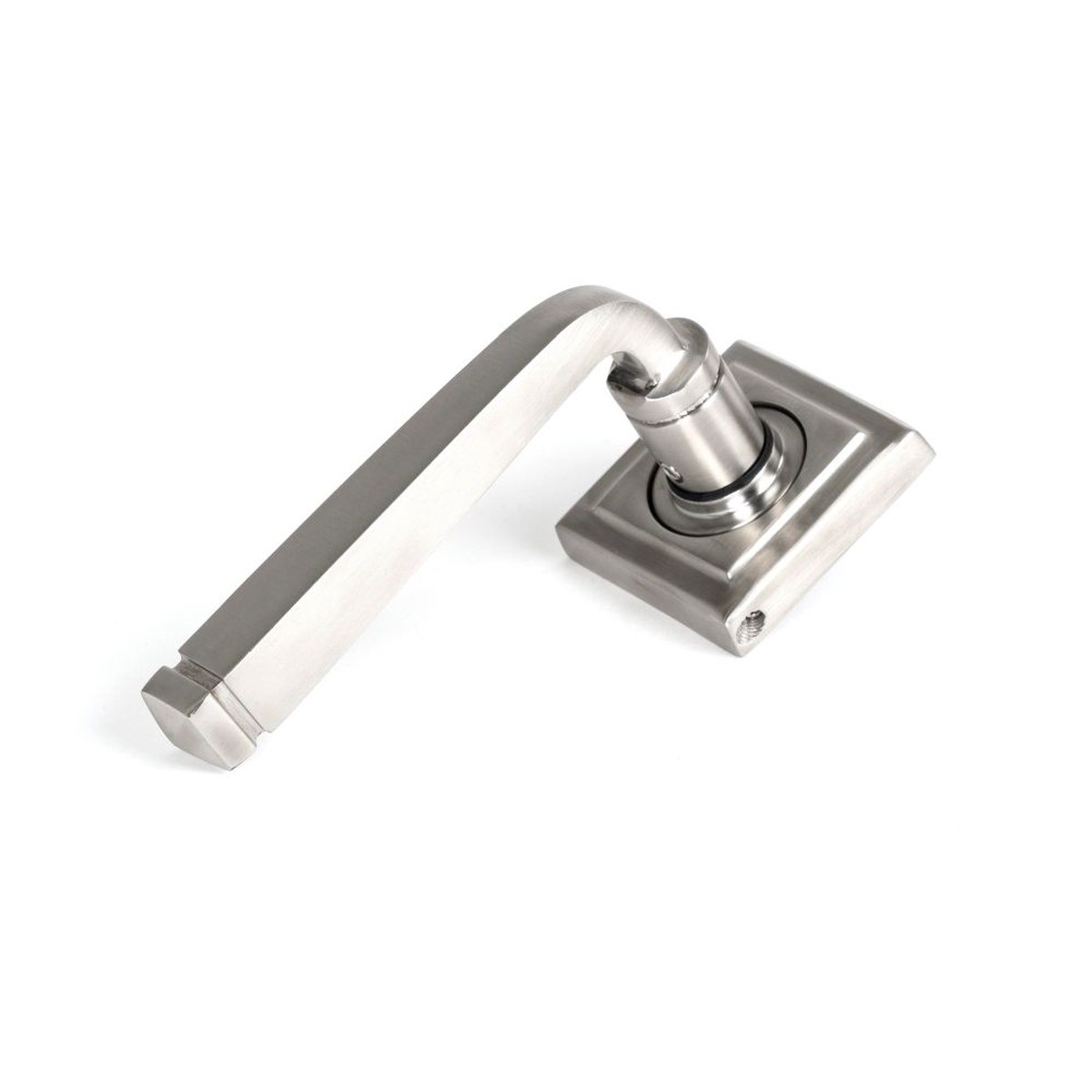 From The Anvil - Satin Marine SS (316) Avon Round Lever on Rose Set (Square)