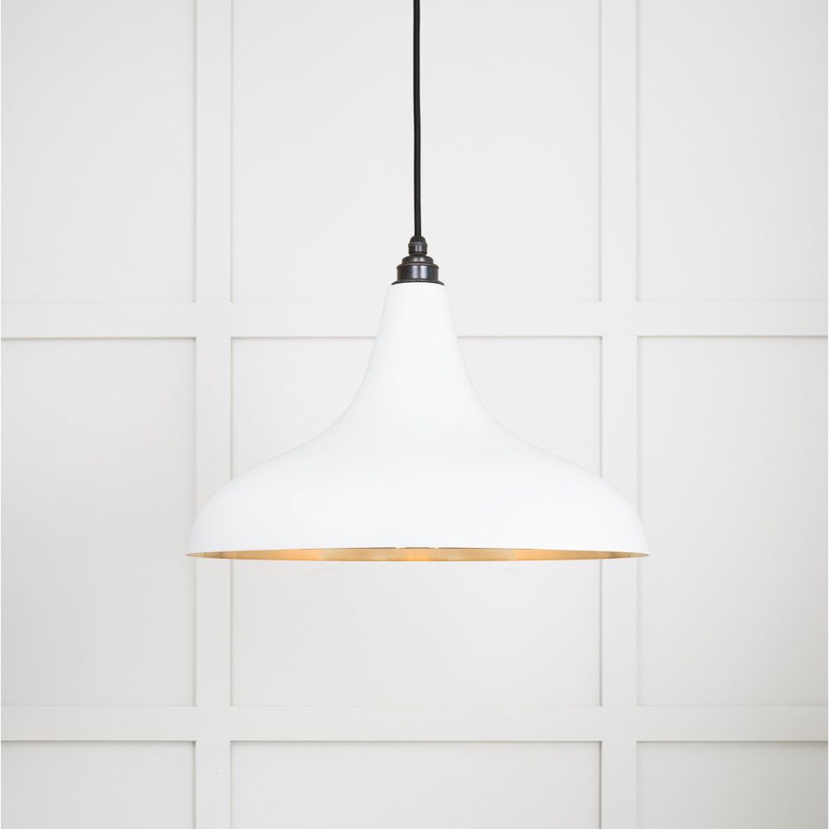 From The Anvil - Smooth Brass Frankley Pendant in Flock