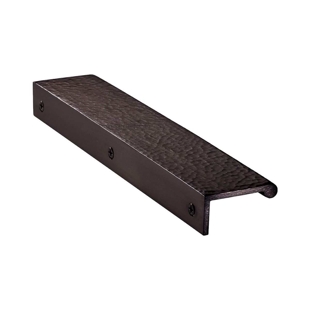 Heritage Brass Cabinet Edge Pull Handle Hammered EPR 200mm x 40mm Matt Bronze Finish
