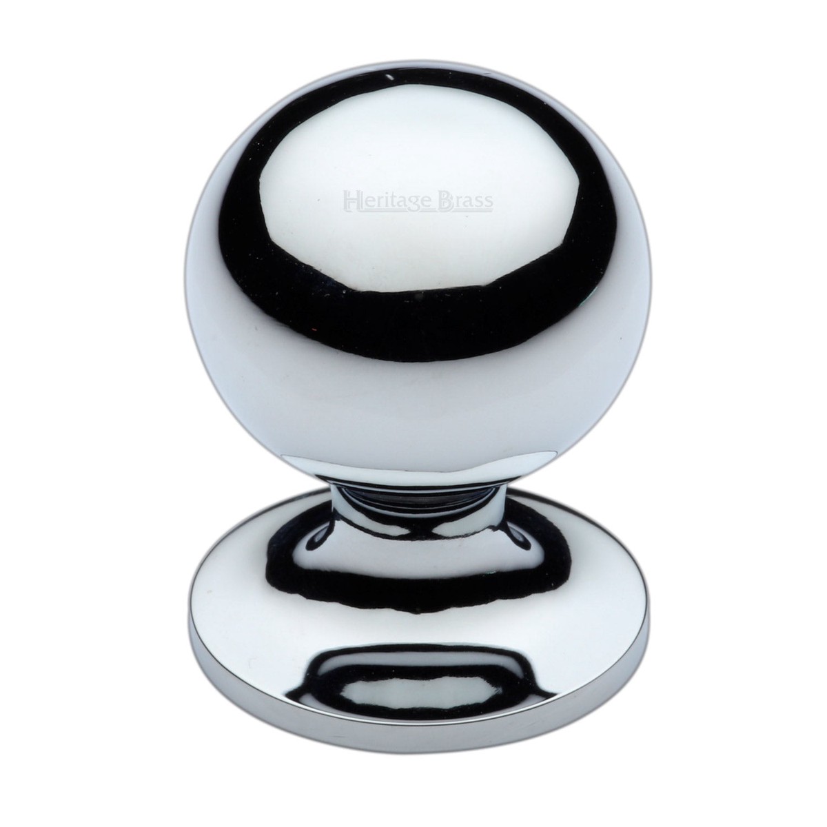 Heritage Brass Cabinet Knob Ball Design 38mm Polished Chrome Finish