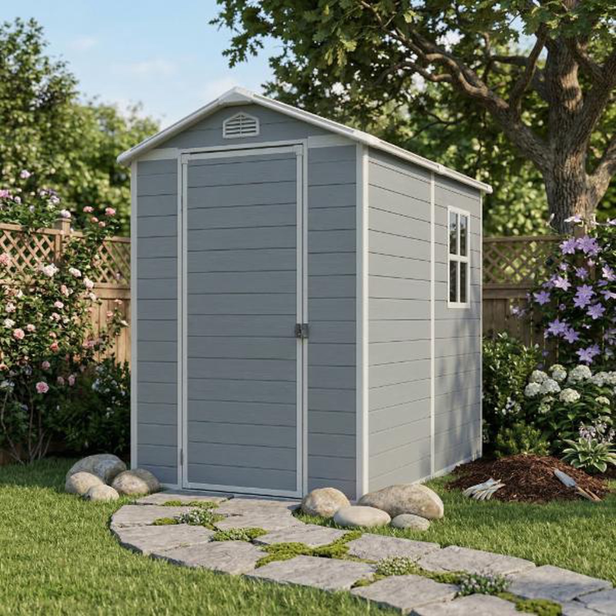 iSUNOR Resin 4' X 6' Storage Shed 2