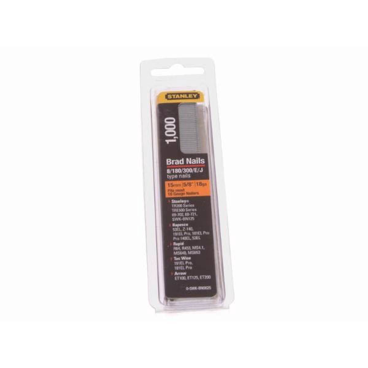 Stanley 15mm Brad Nail Pack (1000)