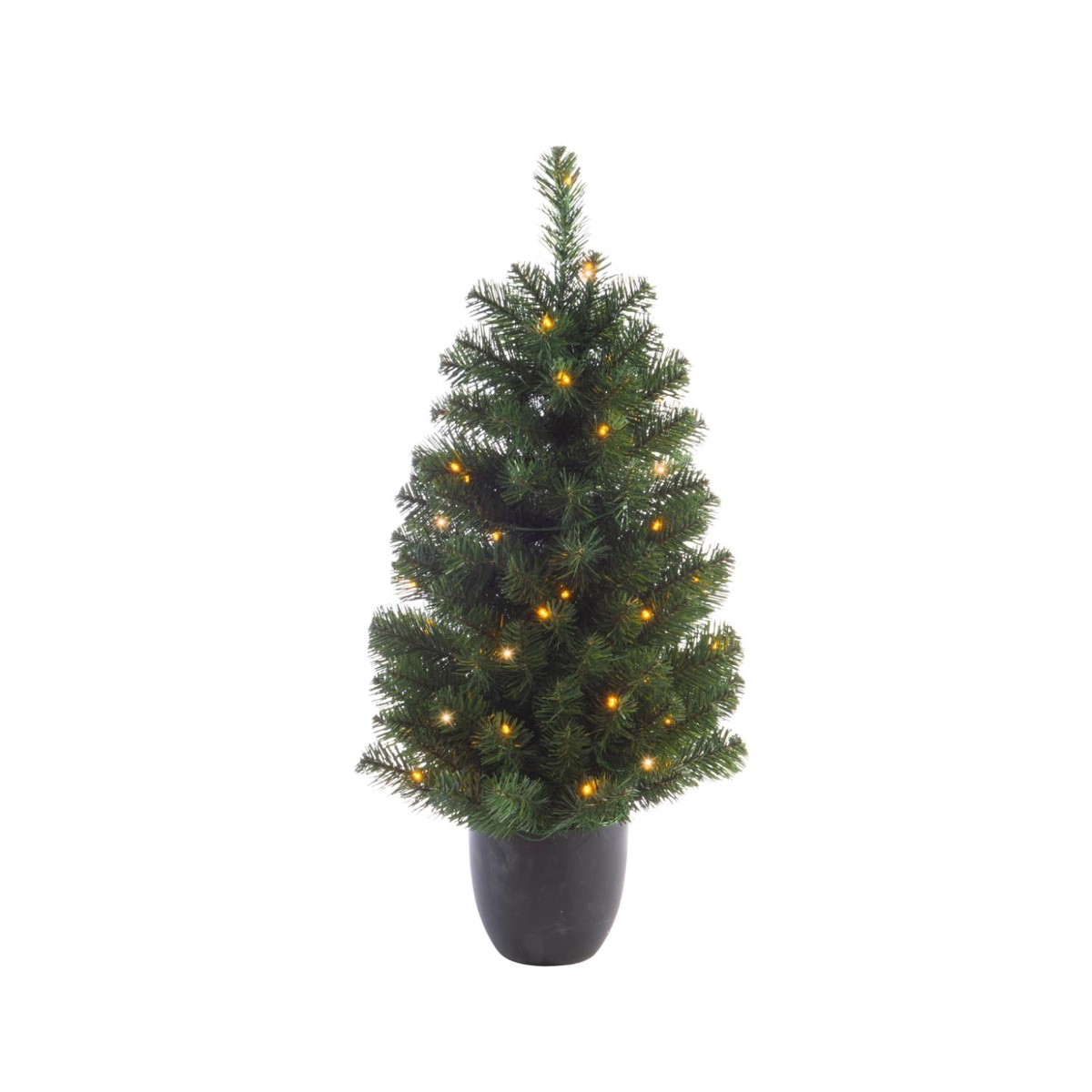 3ft (90cm) Bally Pre-Lit Potted Christmas Tree with 50 LEDs