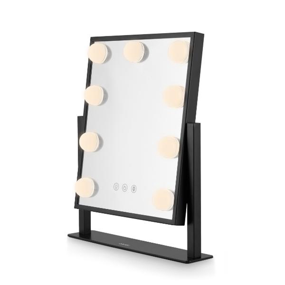 Carmen Hollywood 9 Bulb Mirror Metal Black