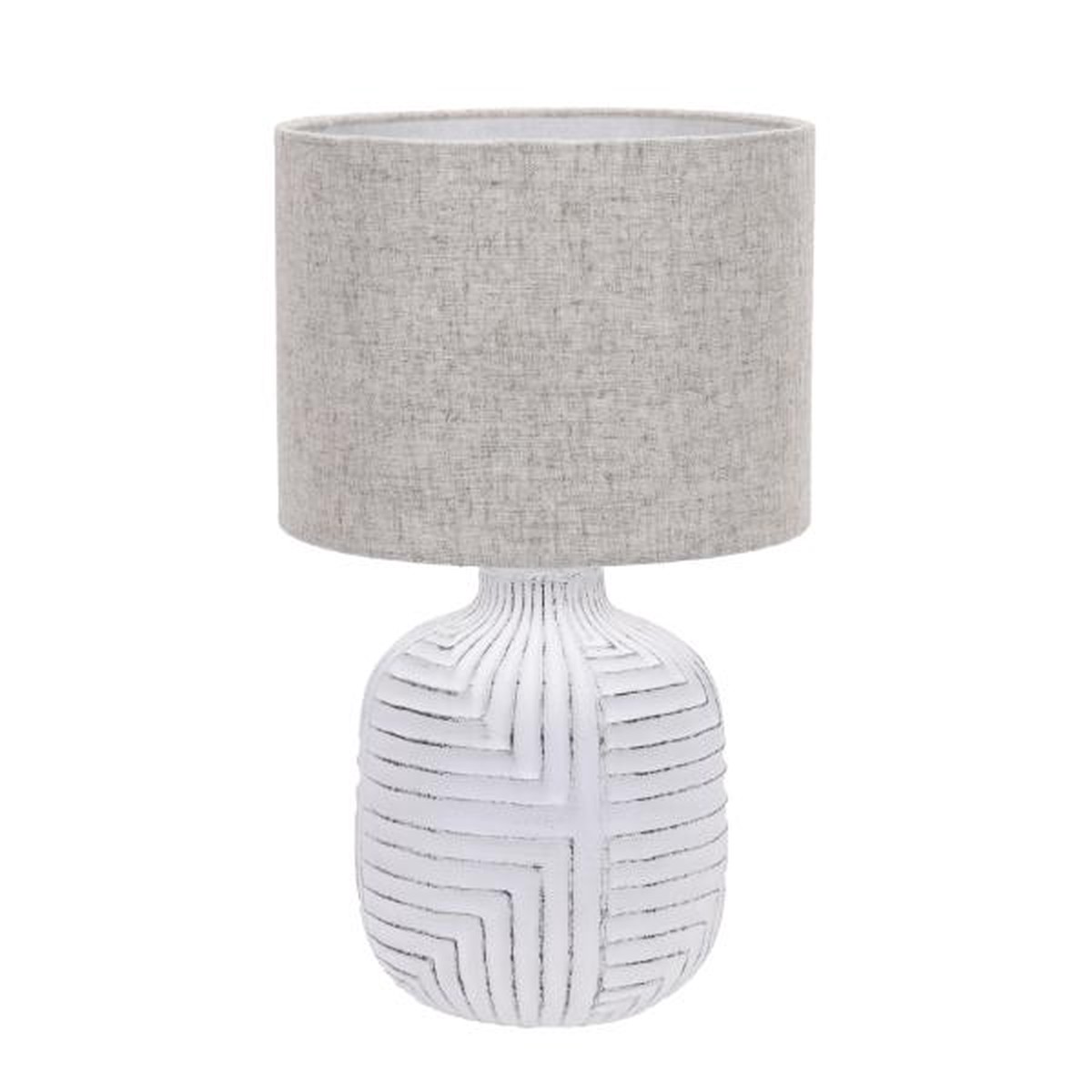 White Ceramic Table Lamp with Shade