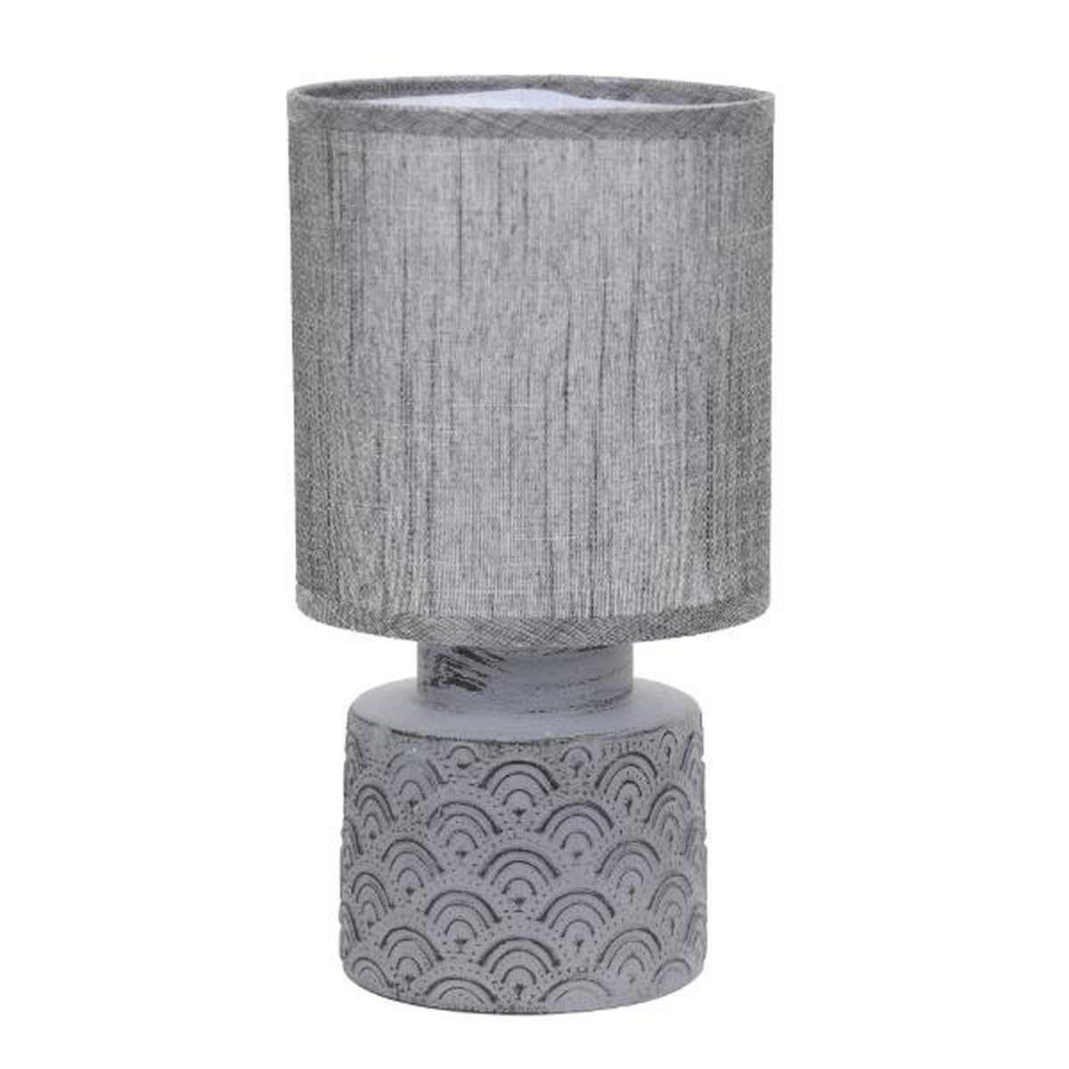 Dark Grey Ceramic Table Lamp with Shade