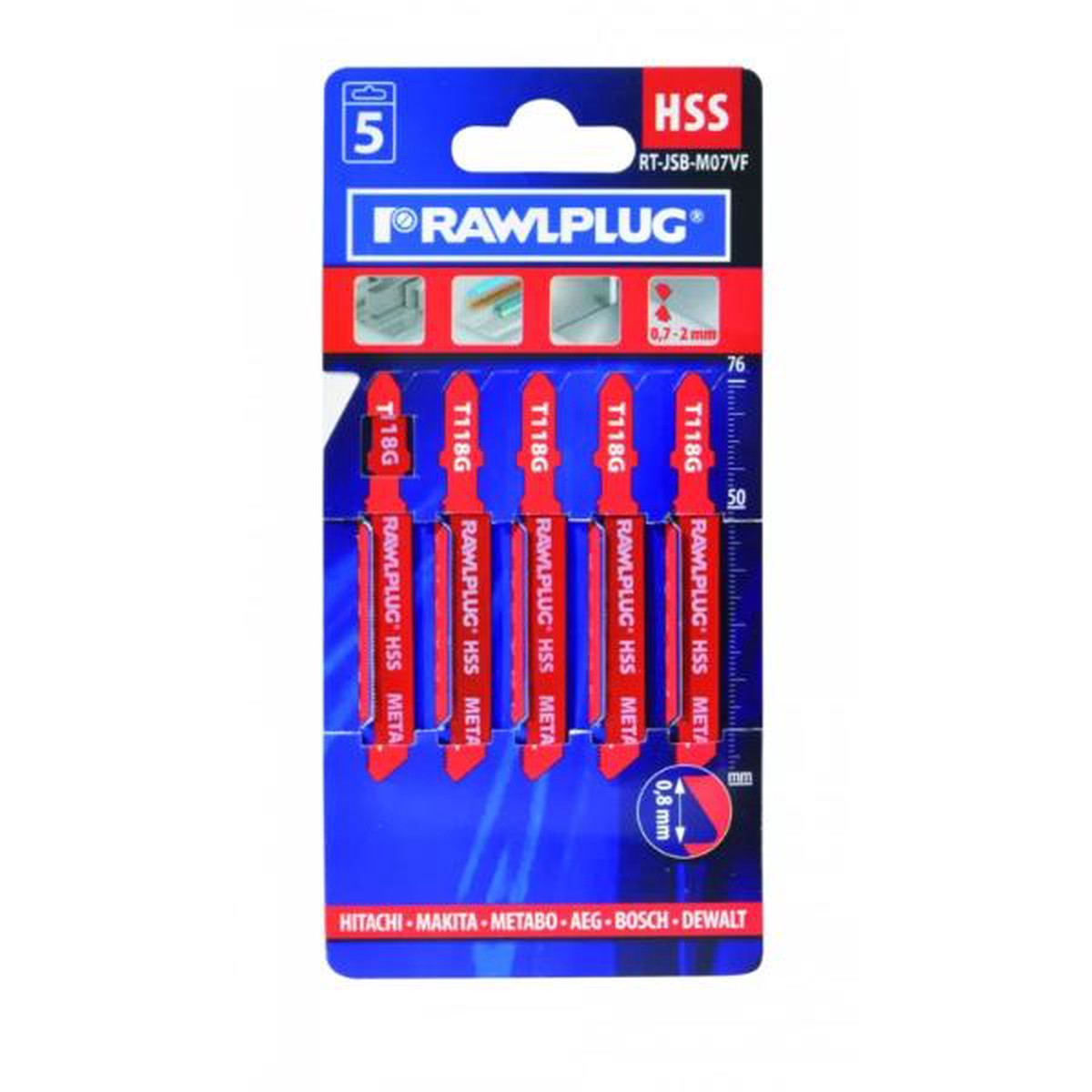 Rawlplug Jigsaw Cutting Blades Metal Medium