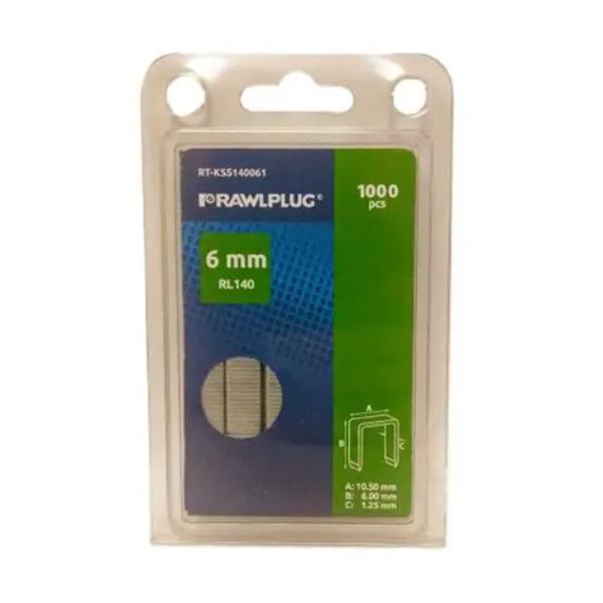 Rawlplug Rl140 Staples 6mm Pk 1000