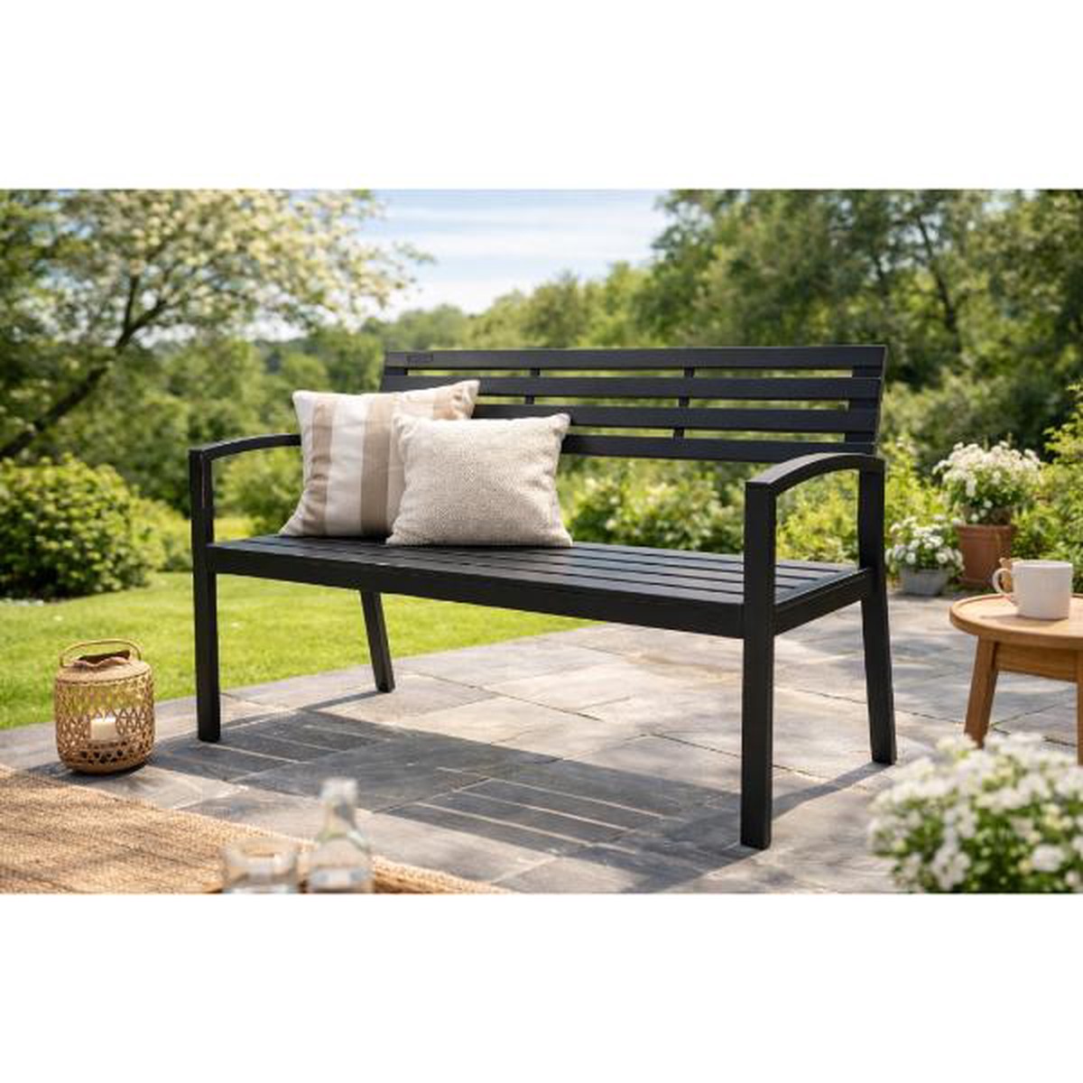 Black Garden Bench