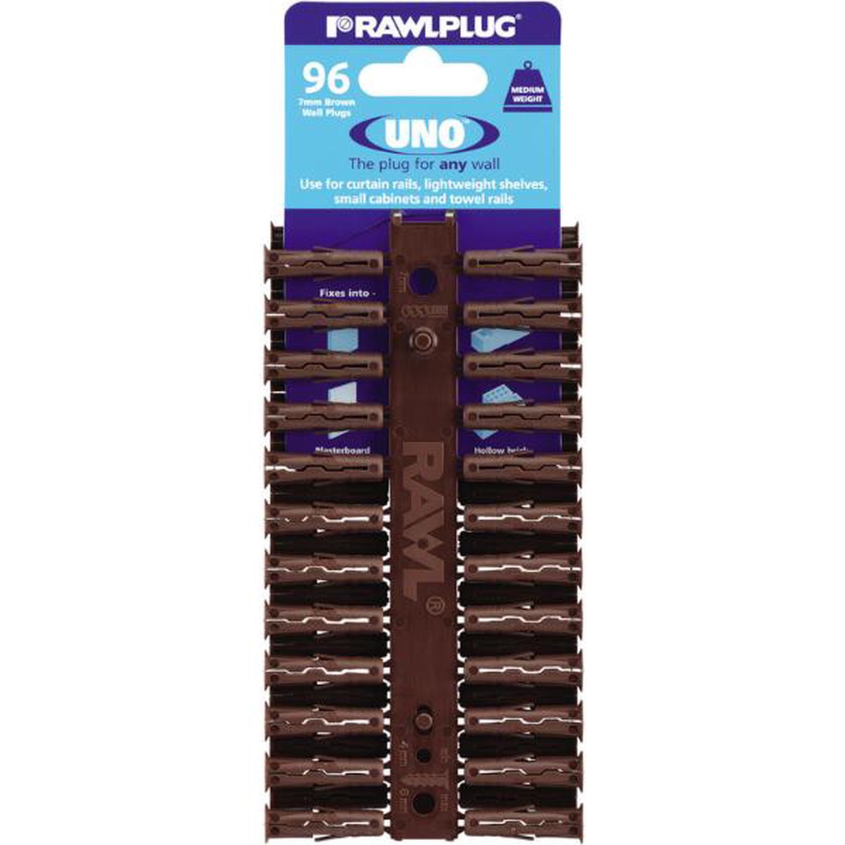 Uno Universal Plug Brown 7mm/40mm Screw Tub